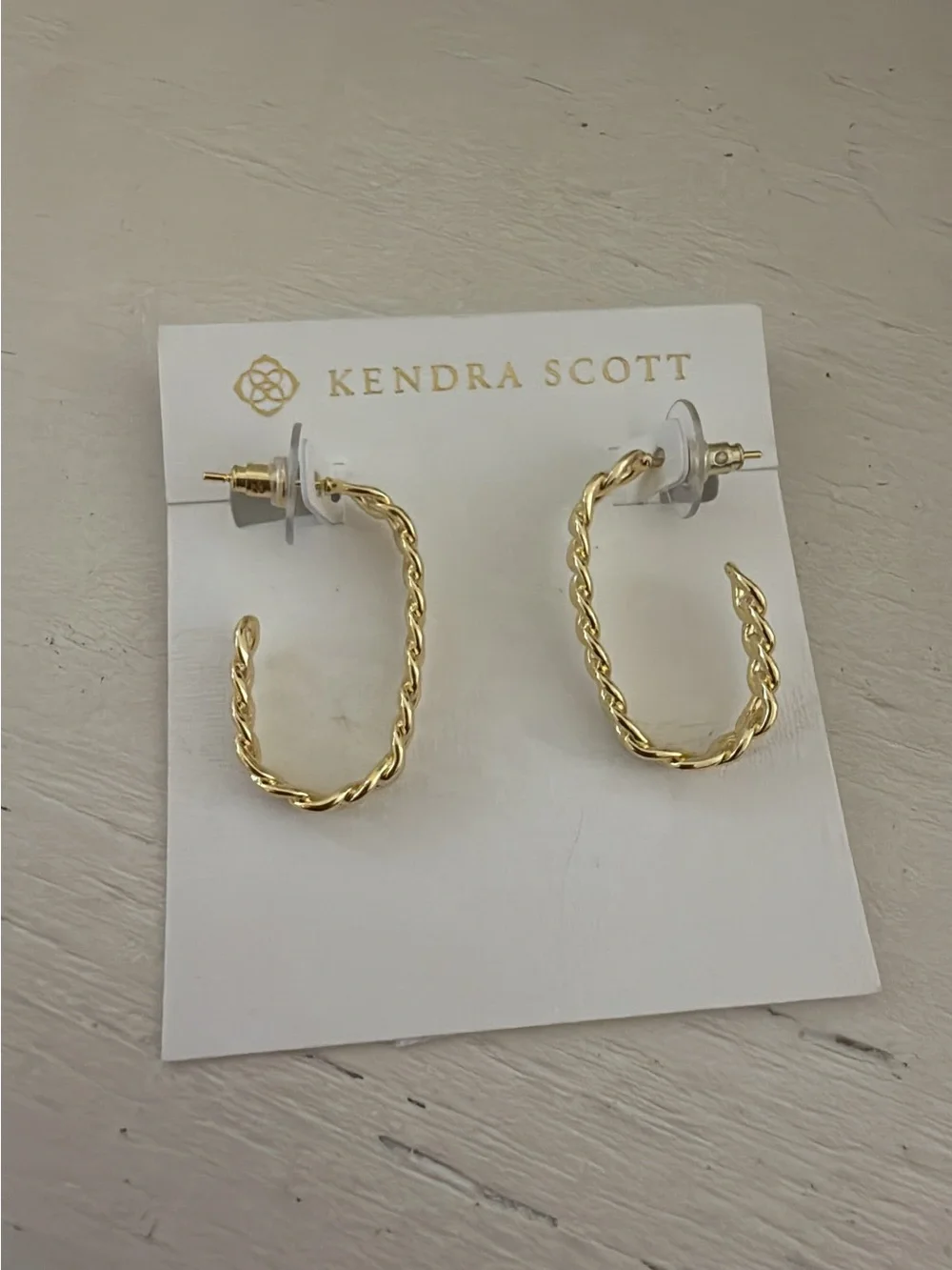 Kendra Scott Grier Chain Link Hoop Earrings Gold-tone, NWT